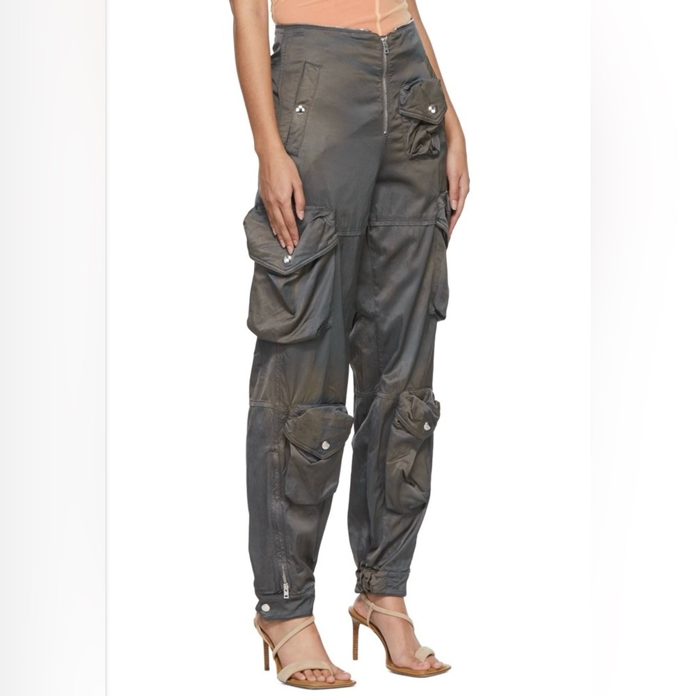 EUC Acne Studios Dusty Grey Satin Cargo Pants - Picture 5 of 16
